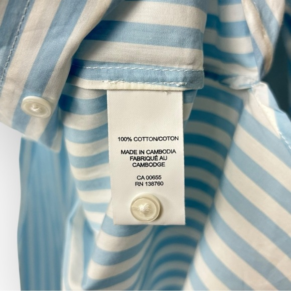 RW&CO Blue & White Stripe Dress Shirt L - Picture 6 of 6